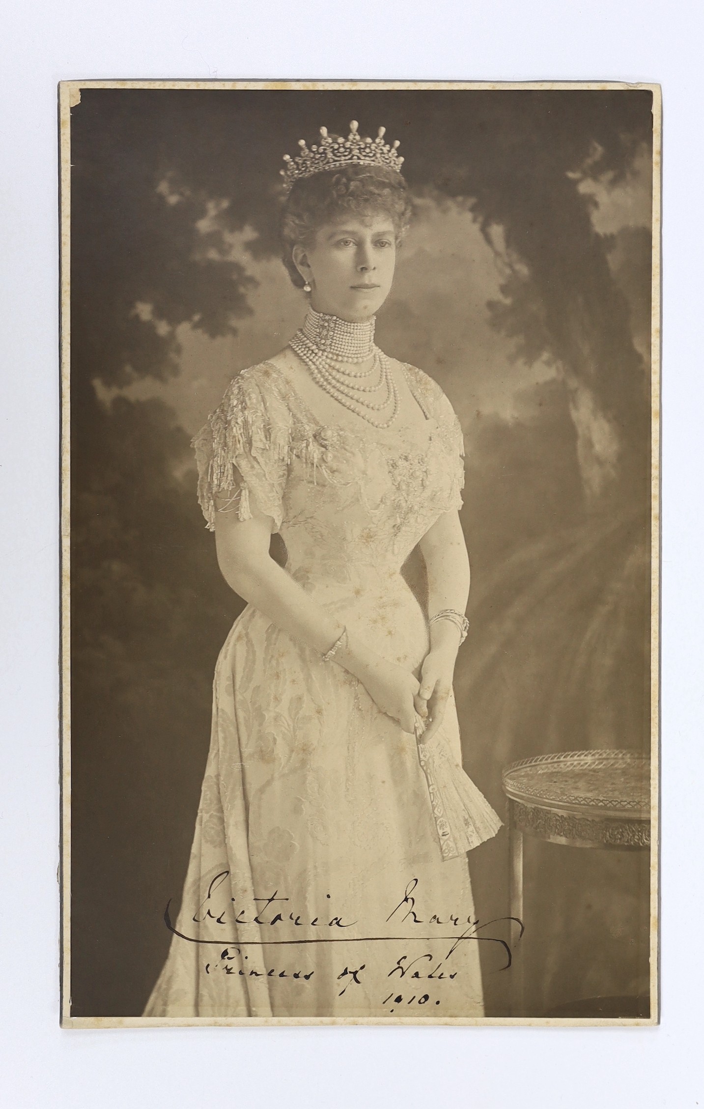 A signed photograph of the Princess of Wales, 1910